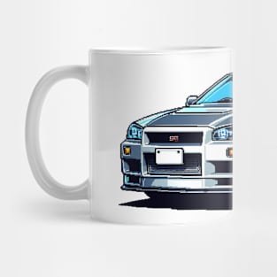 Nissan Skyline GT-R R34 Pixel Mug
